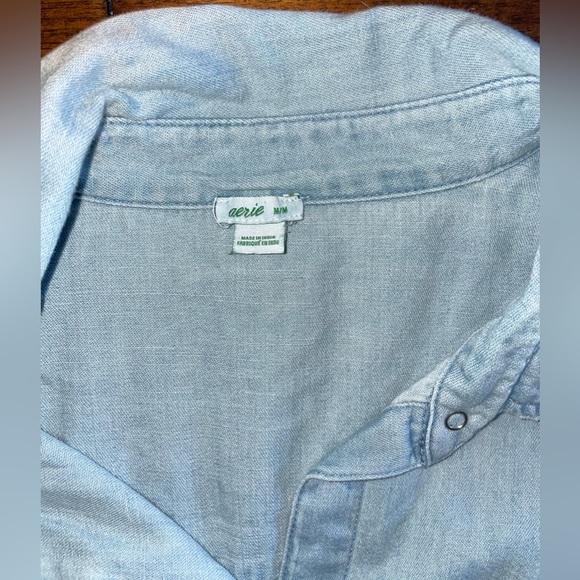 AERIE Blue Jean Shirt jacket - Picture 3 of 5